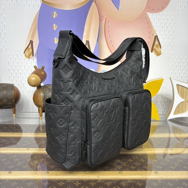 Louis vuitton original calfskin hobo cargo bag M14778 black
