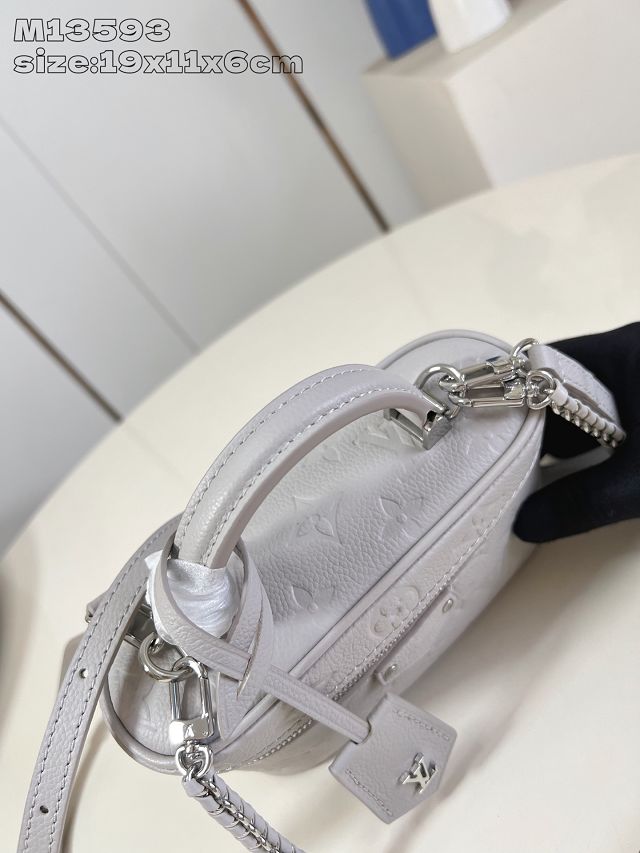 Louis vuitton original calfskin vanity chain pouch M13593 grey