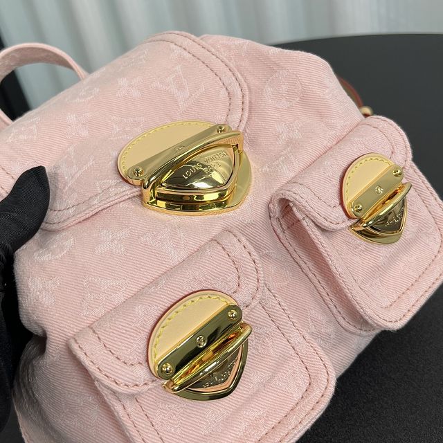 Louis vuitton original denim venice backpack M13031 pink