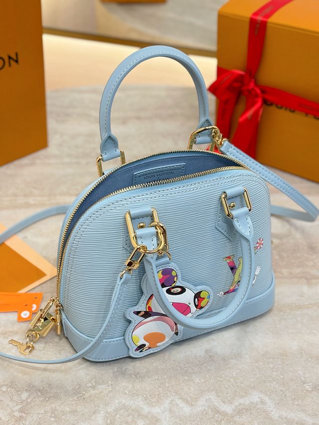 Louis vuitton original epi leather alma BB handbag M14197 blue