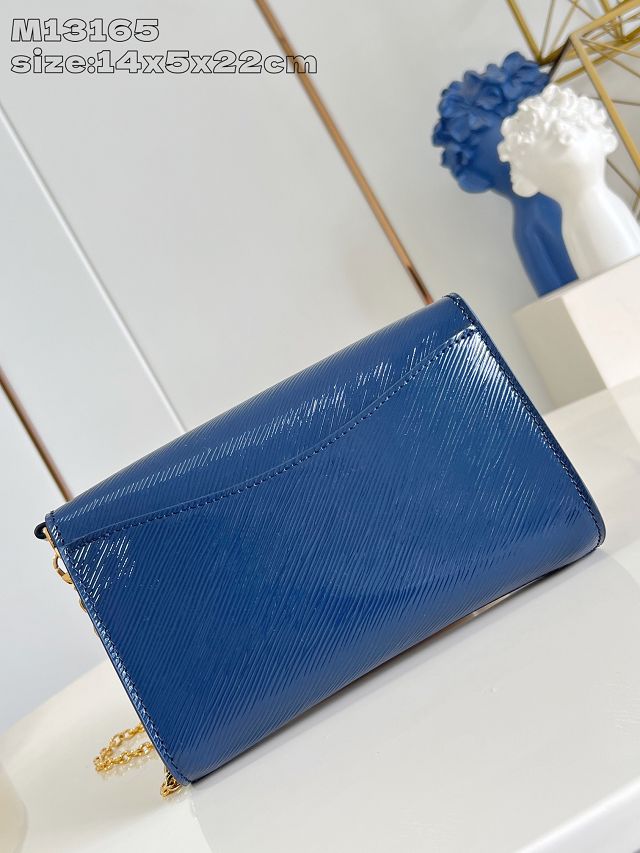 Louis vuitton original epi leather louise pochette M13165 blue