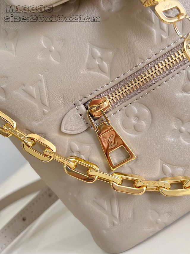 Louis vuitton original lambskin coussin backpack PM M13358 grey