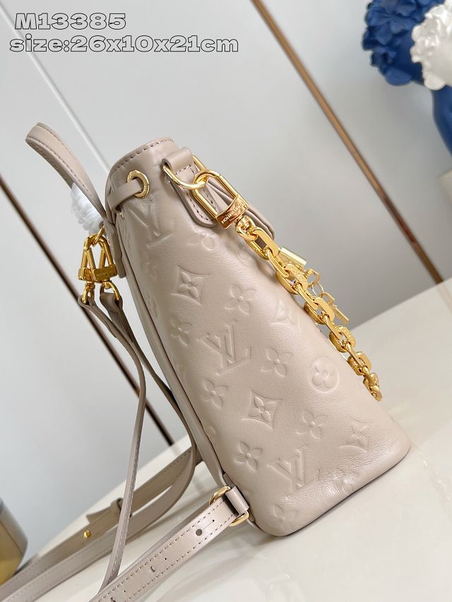 Louis vuitton original lambskin coussin backpack PM M13358 grey