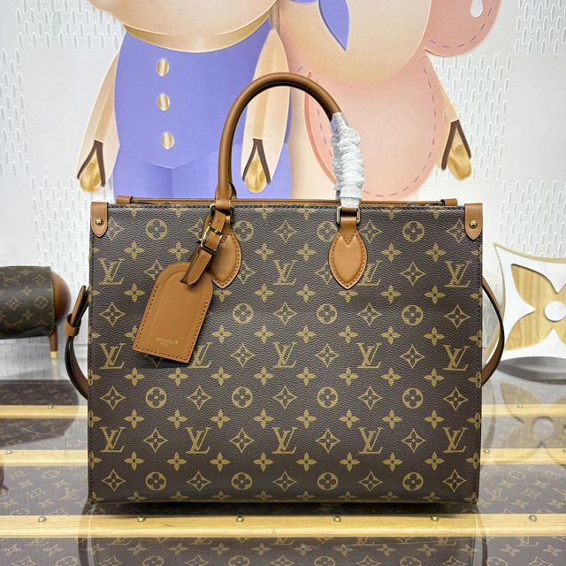 Louis vuitton original monogram canvas onthego organizer M14235 brown