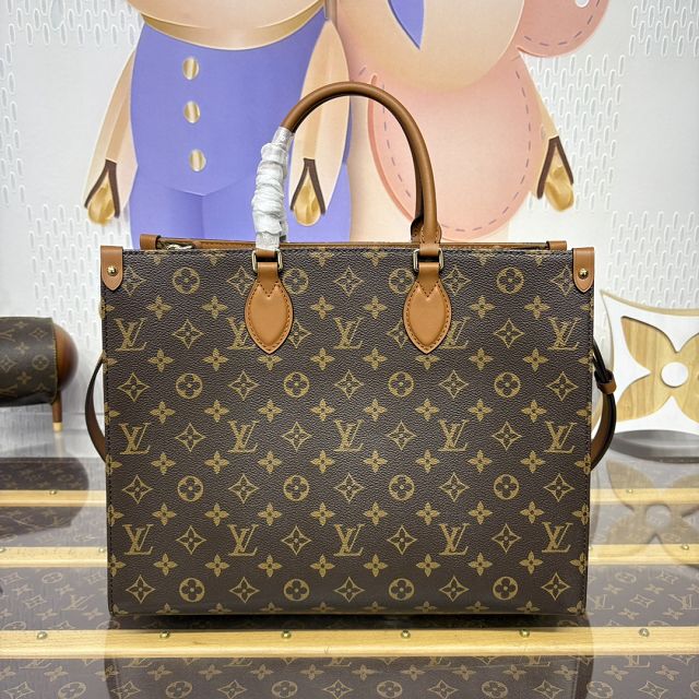 Louis vuitton original monogram canvas onthego organizer M14235 brown
