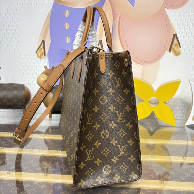 Louis vuitton original monogram canvas onthego organizer M14235 brown
