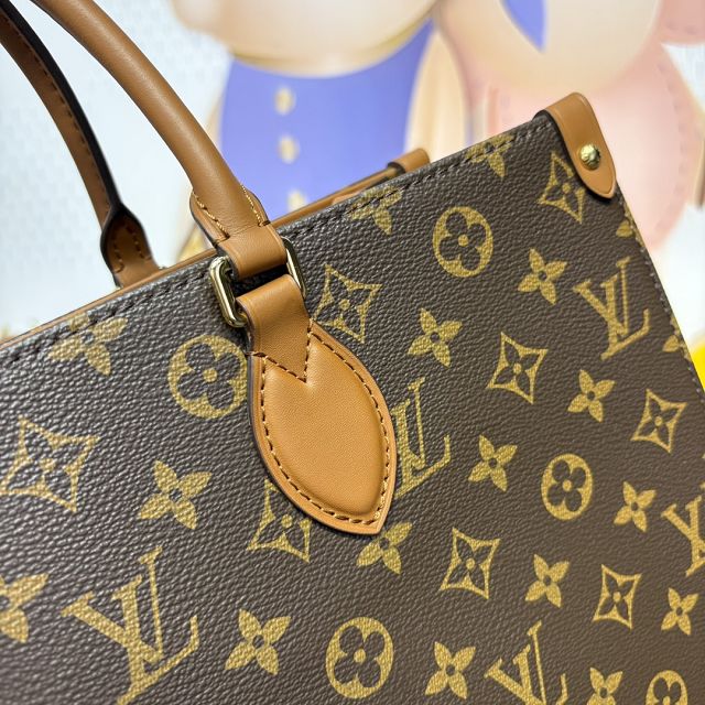 Louis vuitton original monogram canvas onthego organizer M14235 brown