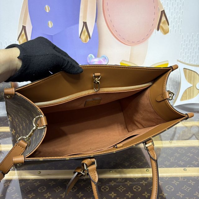 Louis vuitton original monogram canvas onthego organizer M14235 brown