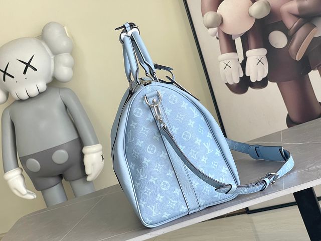 Louis vuitton original taiga calfskin keepall 50 M14122 blue