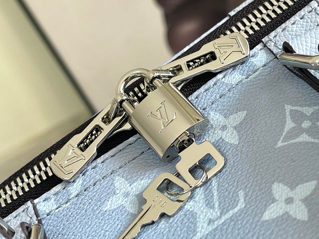 Louis vuitton original taiga calfskin keepall 50 M14122 blue