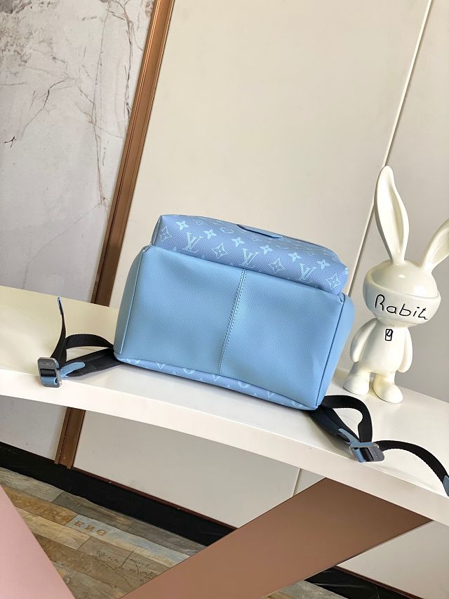 Louis vuitton original taiga leather discovery backpack pm M14072 blue