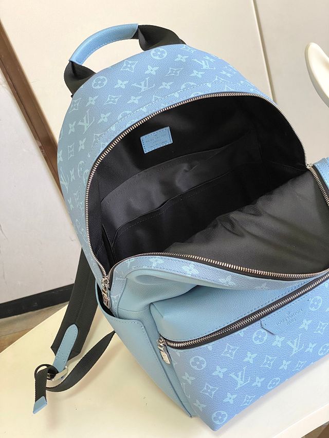 Louis vuitton original taiga leather discovery backpack pm M14072 blue