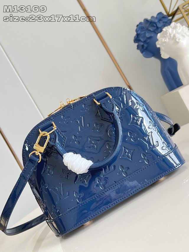 Louis vuitton original vernis leather alma BB M13169 blue