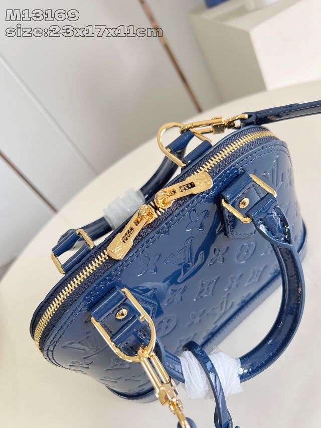 Louis vuitton original vernis leather alma BB M13169 blue