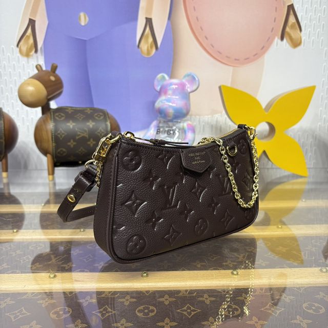 Louis vuitton original calfskin easy pouch M13614 chocolate 