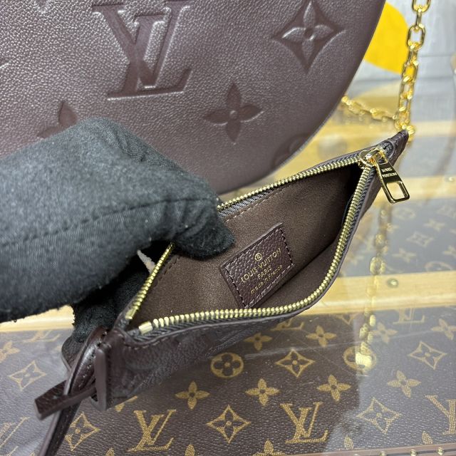Louis vuitton original calfskin loop hobo bag M14042 chocolate 