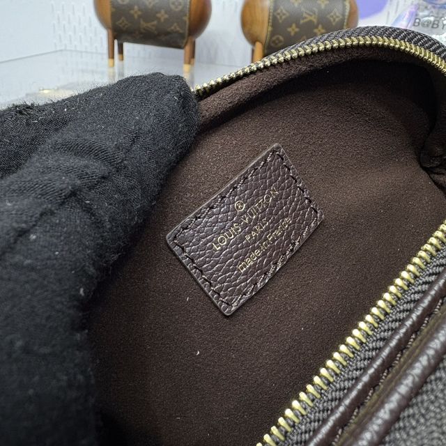 Louis vuitton original calfskin mini bumbag M13827 chocolate 