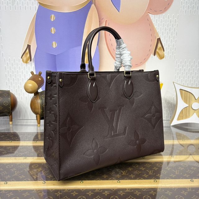 Louis vuitton original calfskin onthego mm M12967 chocolate