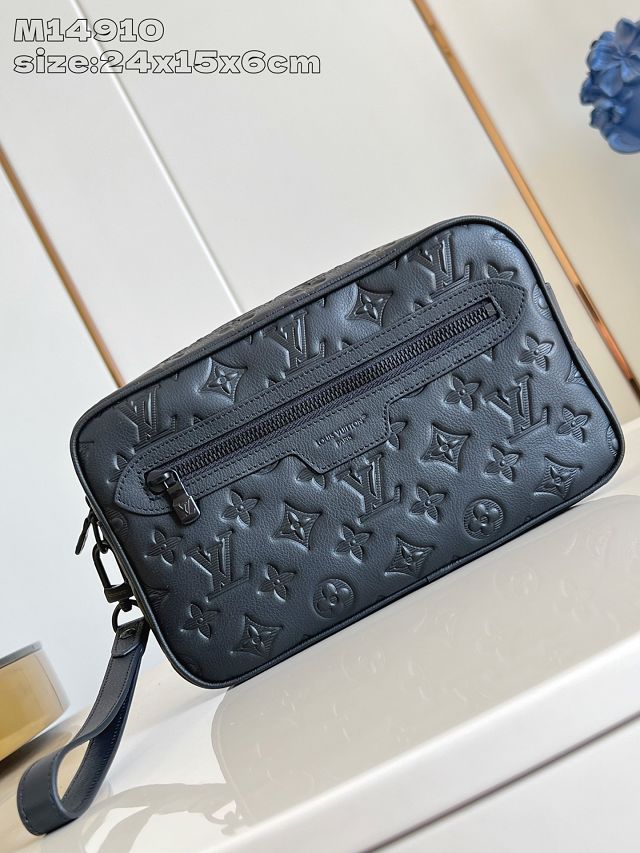 Louis vuitton original calfskin pochette kasai M14910 black