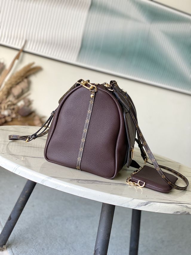 Louis vuitton original calfskin speedy soft 40 M13668 bordeaux