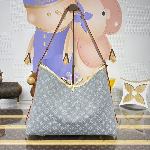 Louis vuitton original denim carryAll cargo MM M13289 grey