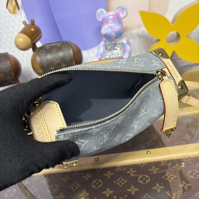 Louis vuitton original denim side trunk mm M13285 grey