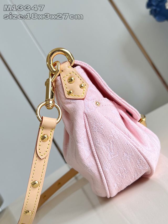 Louis vuitton original denim sunset vibe handbag M13347 pink