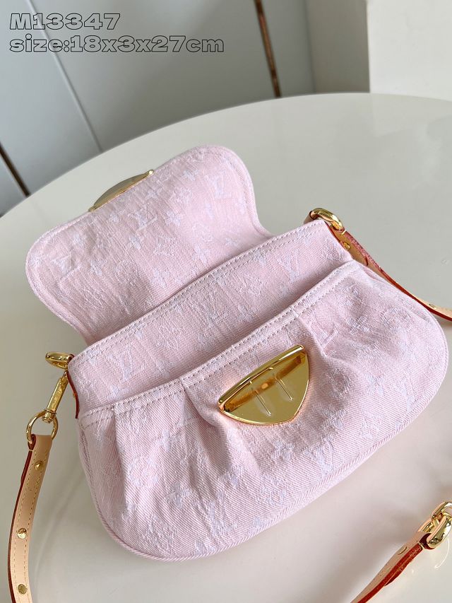 Louis vuitton original denim sunset vibe handbag M13347 pink