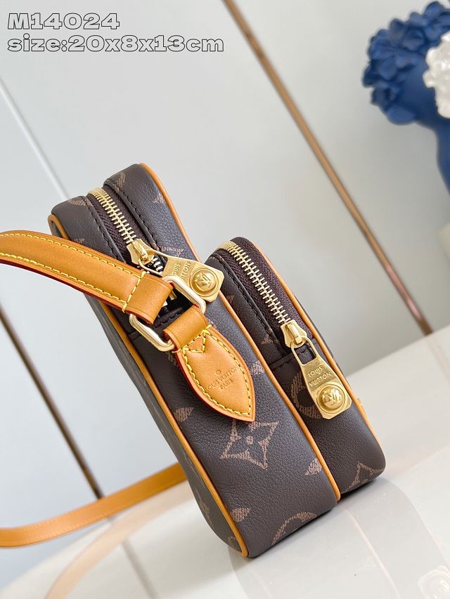 Louis vuitton original monogram calfskin amazone cross-body bag M14024 brown