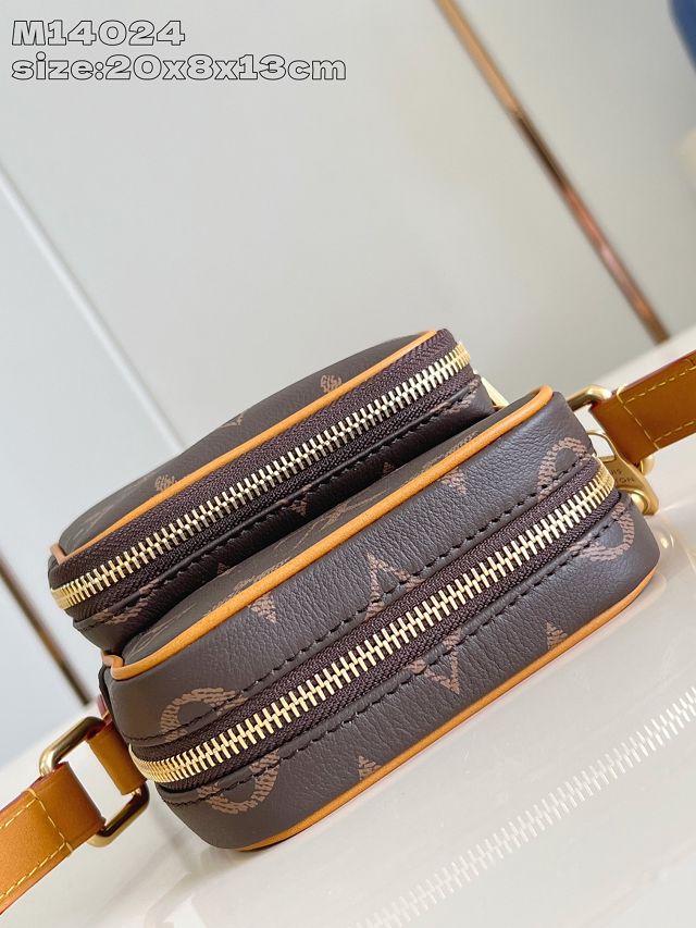Louis vuitton original monogram calfskin amazone cross-body bag M14024 brown