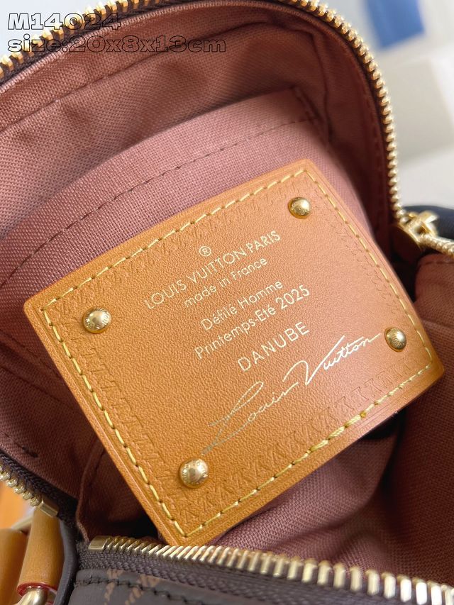 Louis vuitton original monogram calfskin amazone cross-body bag M14024 brown