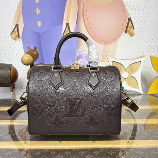 Louis vuitton original monogram calfskin speedy 25 M14043 chocolate 