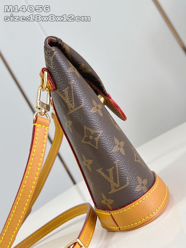 Louis vuitton original monogram canvas calfskin envelope pouch M14056 