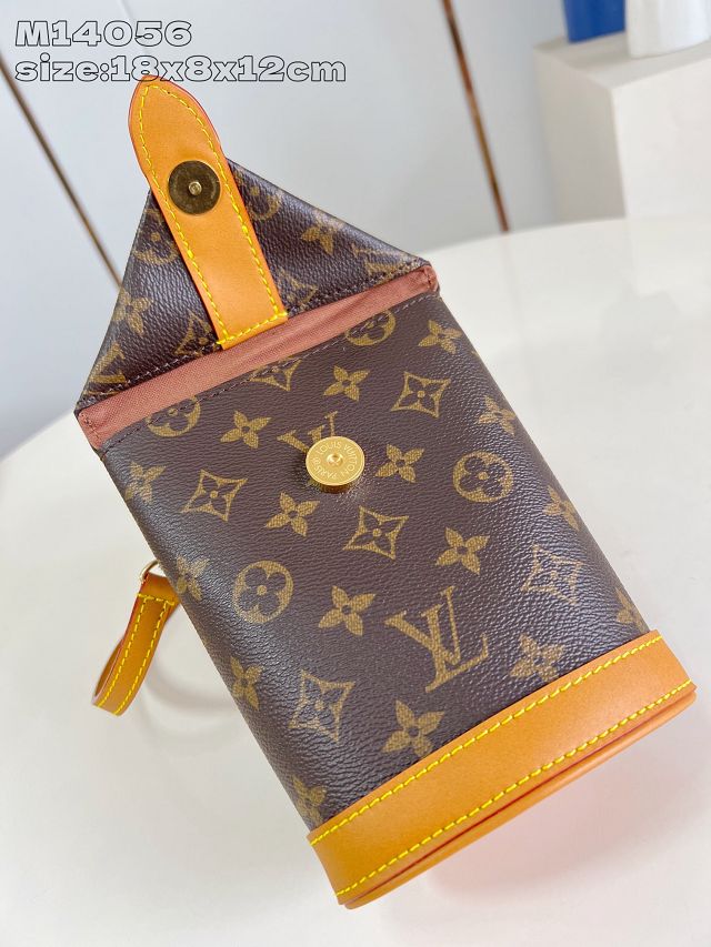 Louis vuitton original monogram canvas calfskin envelope pouch M14056 