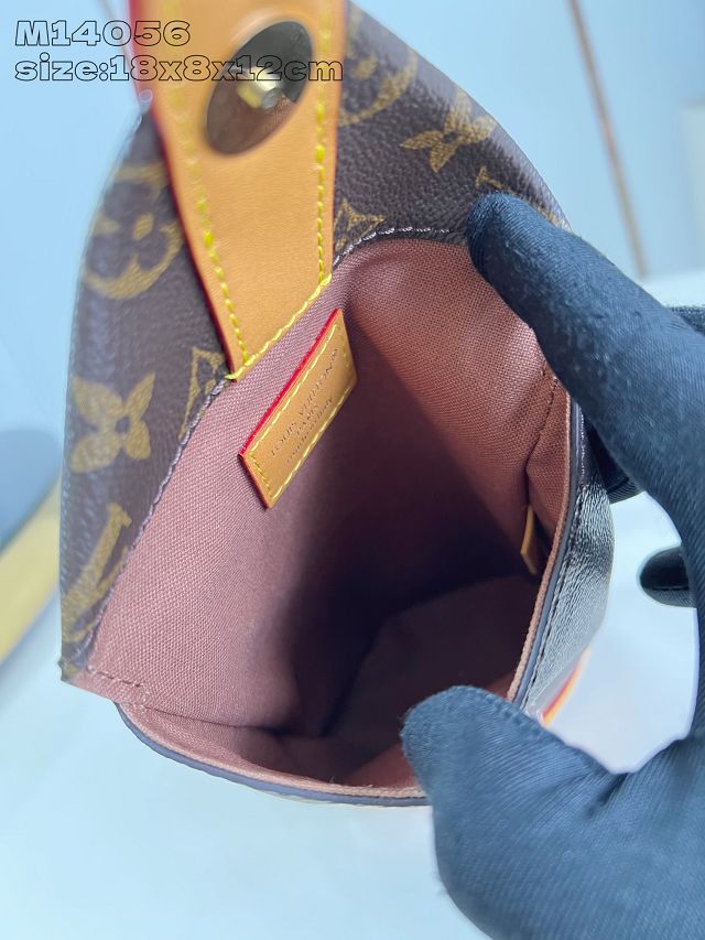 Louis vuitton original monogram canvas calfskin envelope pouch M14056 