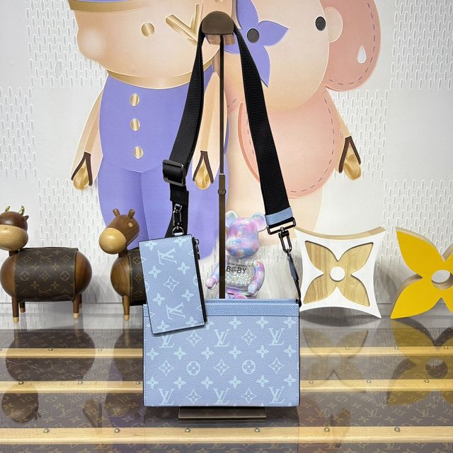 Louis vuitton original monogram canvas gaston wearable wallet M14114 blue