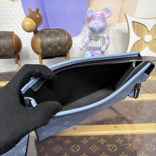 Louis vuitton original monogram canvas gaston wearable wallet M14114 blue