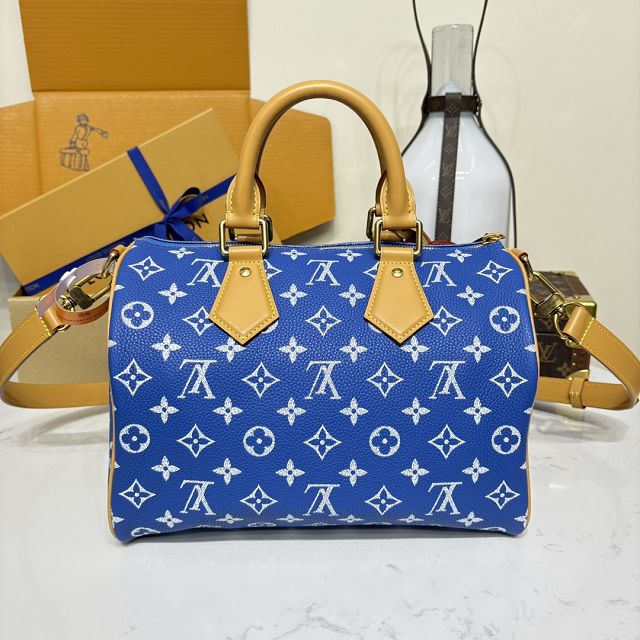 Louis vuitton original soft calfskin speedy P9 30 M14074 blue
