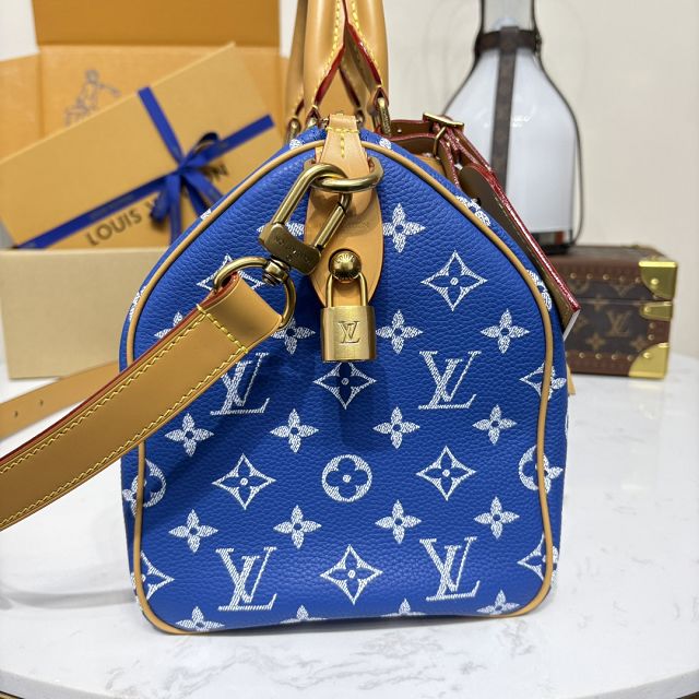 Louis vuitton original soft calfskin speedy P9 30 M14074 blue