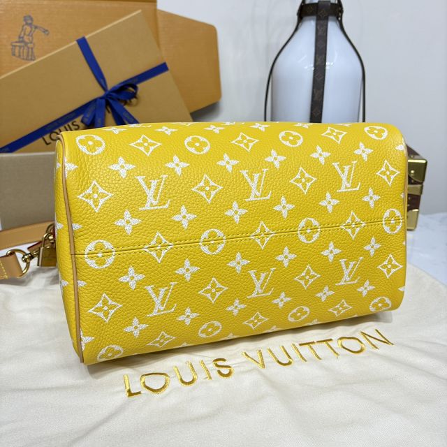 Louis vuitton original soft calfskin speedy P9 30 M21114 yellow