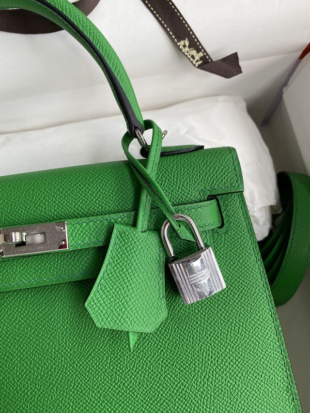 Hermes original epsom leather kelly 28 bag K28-2 bamboo
