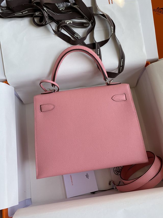 Hermes original epsom leather kelly 32 bag K32-1 rose confetti
