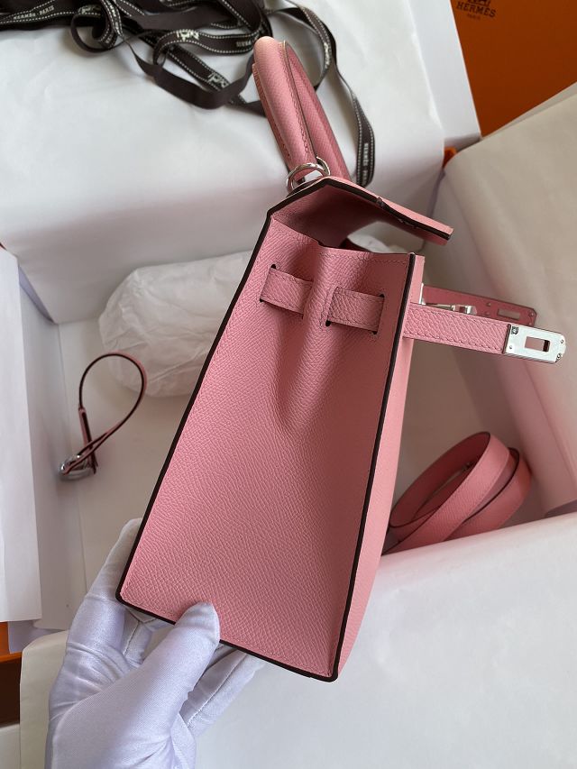 Hermes original epsom leather kelly 32 bag K32-1 rose confetti