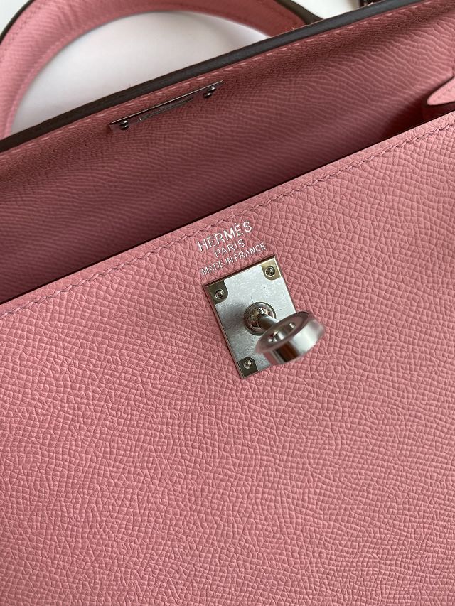 Hermes original epsom leather kelly 32 bag K32-1 rose confetti