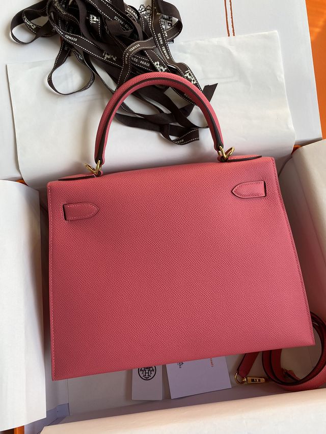 Hermes original epsom leather kelly 32 bag K32-1 rose lipstick  