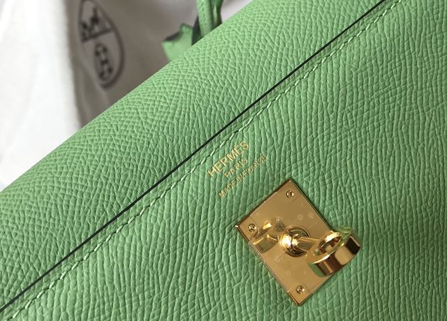 Hermes original epsom leather kelly 32 bag K32-1 vert criquet 
