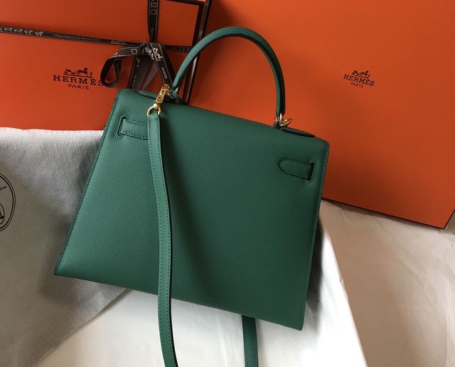 Hermes original epsom leather kelly 32 bag K32-1 vert vertigo