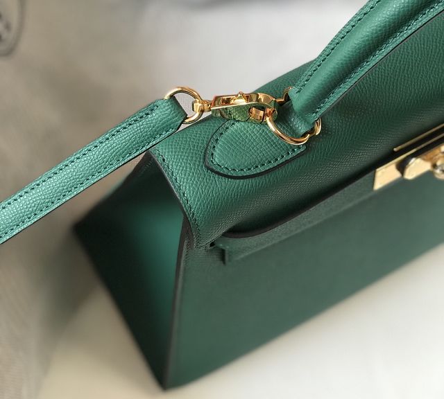 Hermes original epsom leather kelly 32 bag K32-1 vert vertigo