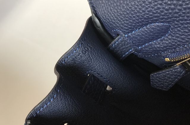 Hermes original togo leather kelly 28 bag K28 blue sapphire