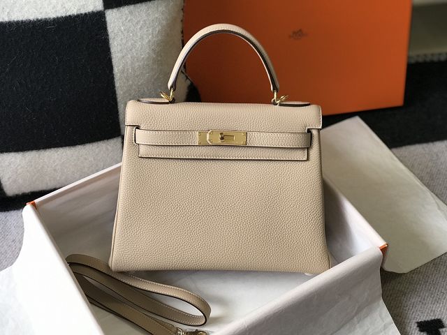 Hermes original togo leather kelly 28 bag K28 grey trench	
